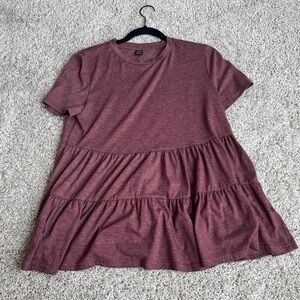 SHEIN Burgundy Flowy Blouse